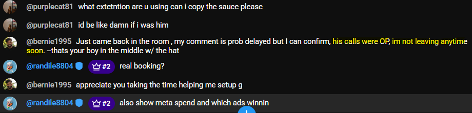 Community member: 'his calls were OP, im not leaving anytime soon'